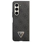 Guess GUHCZFD5P4TDPK F946 Black Hardcase Leather 4G Diamond Triangle Kryt Samsung Galaxy Z Fold 5