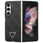 Guess GUHCZFD5P4TDPK F946 Black Hardcase Leather 4G Diamond Triangle Kryt Samsung Galaxy Z Fold 5