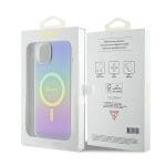 Guess GUHMP15MHITSU Purple Hardcase IML Iridescent MagSafe Kryt iPhone 15 Plus