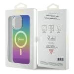 Guess GUHMP15XHITSK Rainbow Hardcase IML Iridescent MagSafe Kryt iPhone 15 Pro Max