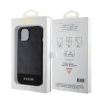 Guess PU 4G Stripe MagSafe Black Kryt iPhone 15