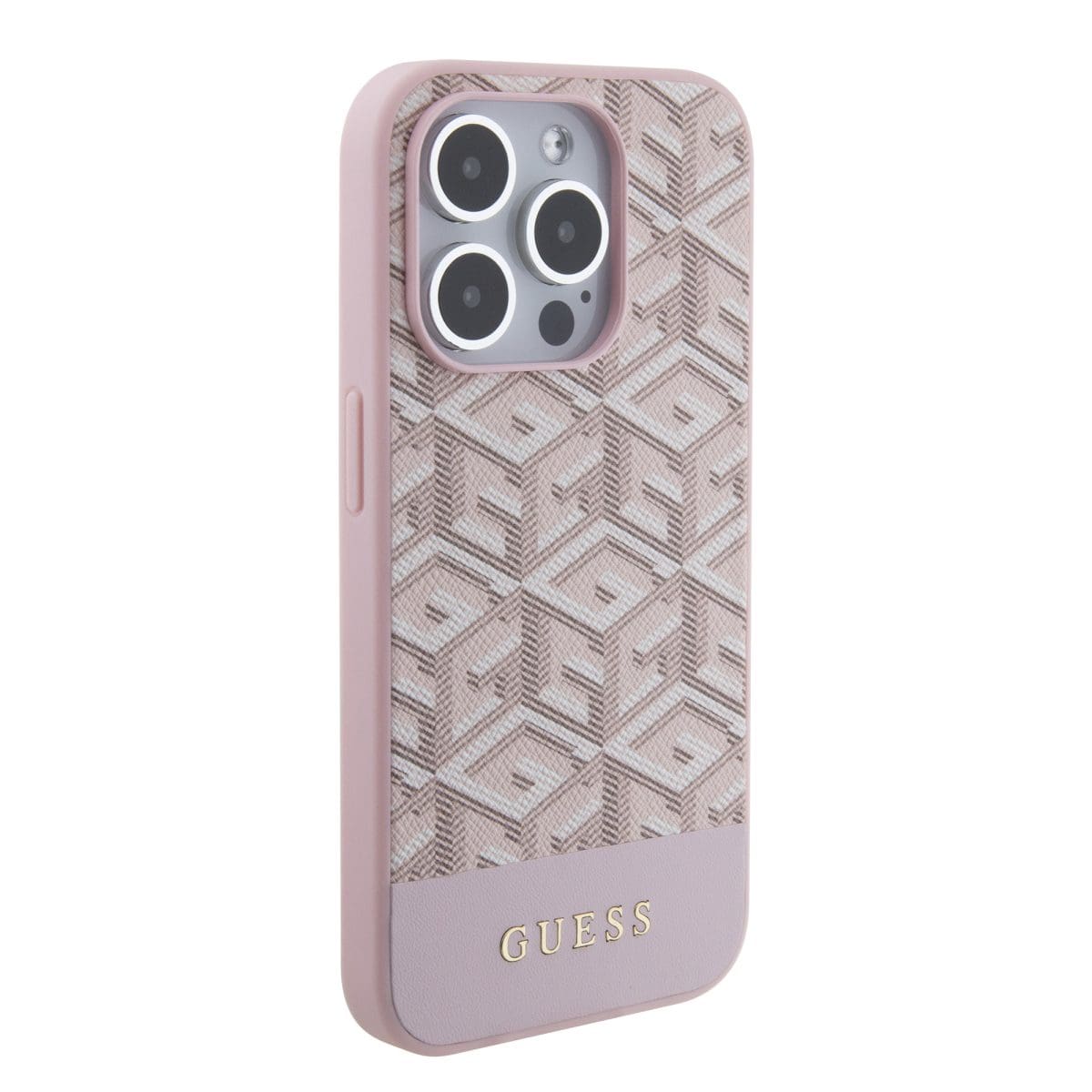 Guess PU G Cube MagSafe Pink Kryt iPhone 15 Pro Max
