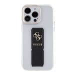 Guess PU Grip Stand 4G Metal Logo Black Kryt iPhone 15 Pro Max