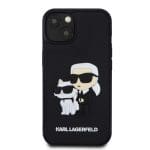 Karl Lagerfeld 3D Rubber Karl and Choupette Black Kryt iPhone 15