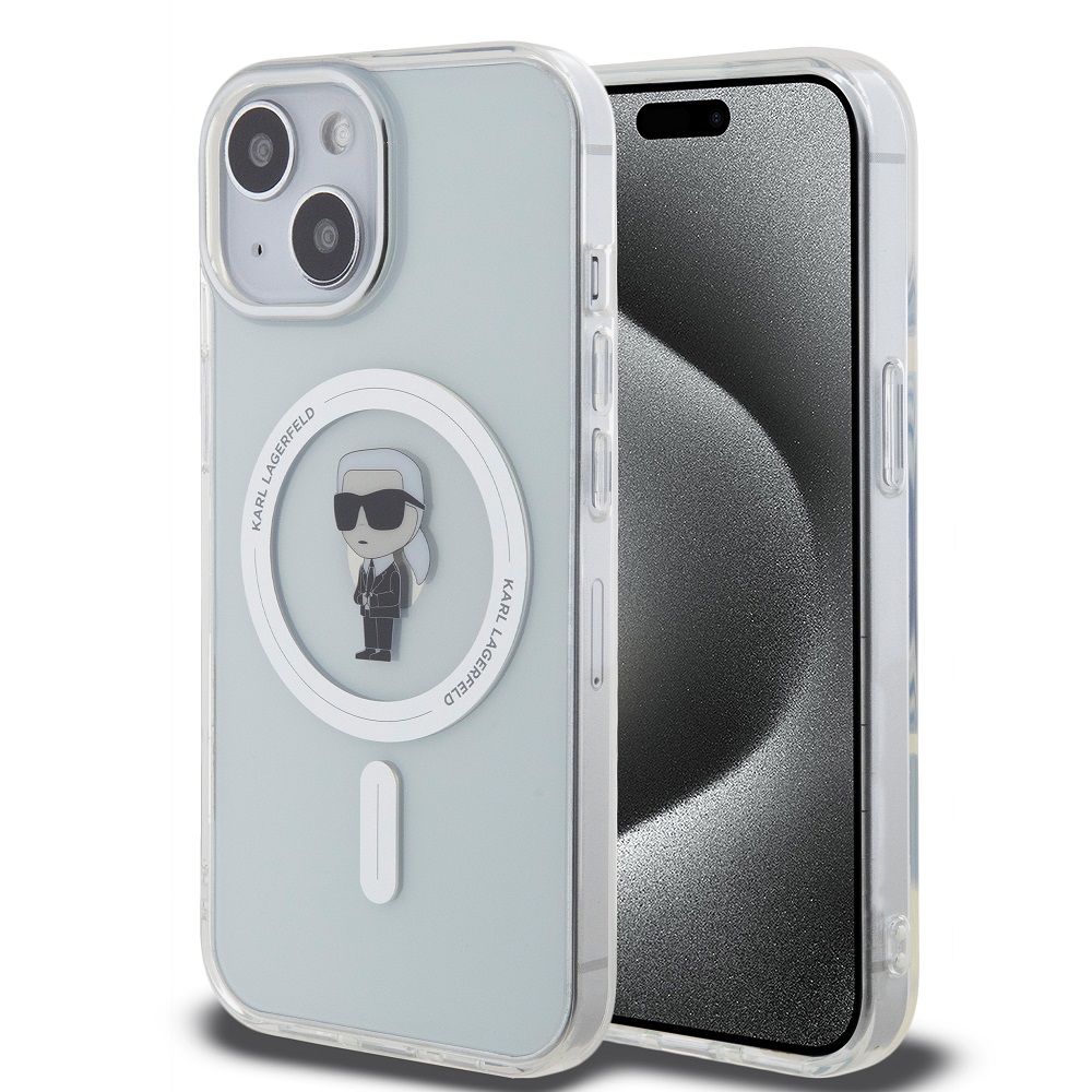 Karl Lagerfeld IML Ikonik MagSafe Transparent Kryt iPhone 15