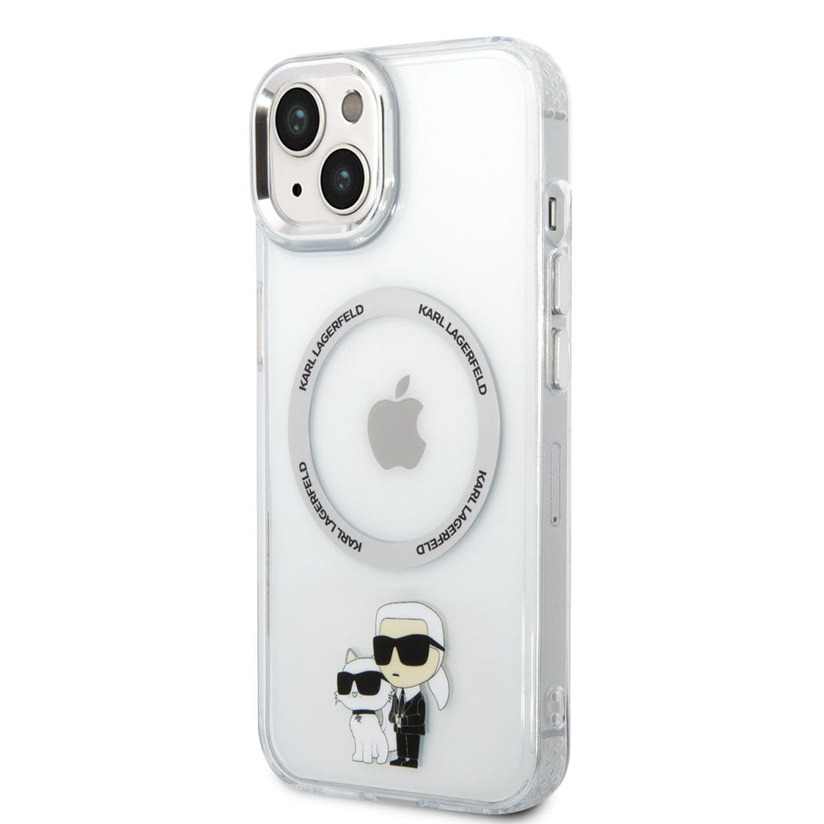 Karl Lagerfeld IML Karl and Choupette NFT MagSafe Transparent Kryt iPhone 15