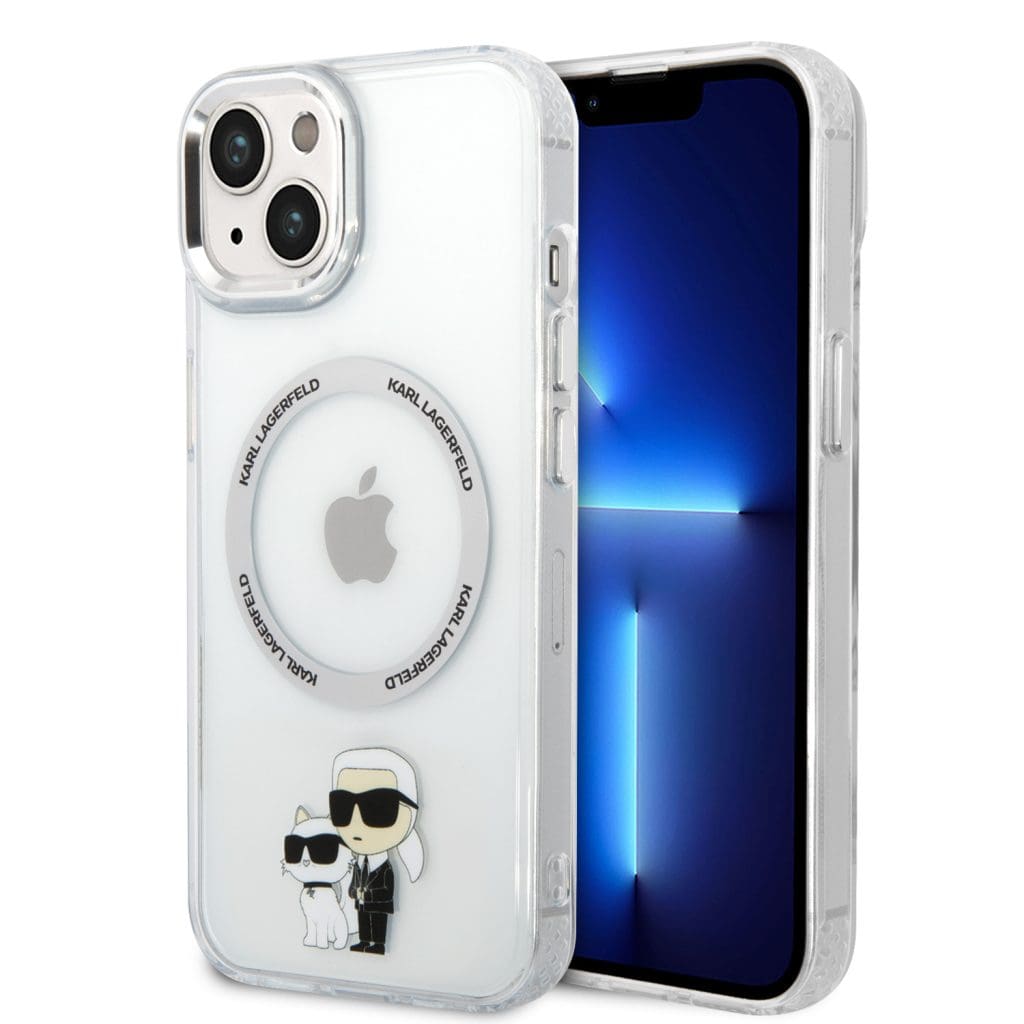 Karl Lagerfeld IML Karl and Choupette NFT MagSafe Transparent Kryt iPhone 15