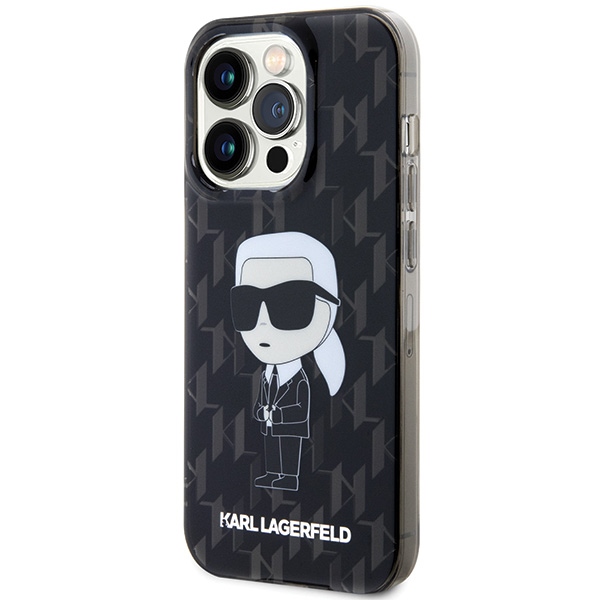 Karl Lagerfeld KLHCP15LHNKMKLK Black Hardcase Monogram Ikonik Kryt iPhone 15 Pro