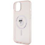 Karl Lagerfeld KLHMP15MHFCCNOP Pink Hardcase IML Choupette MagSafe Kryt iPhone 15 Plus