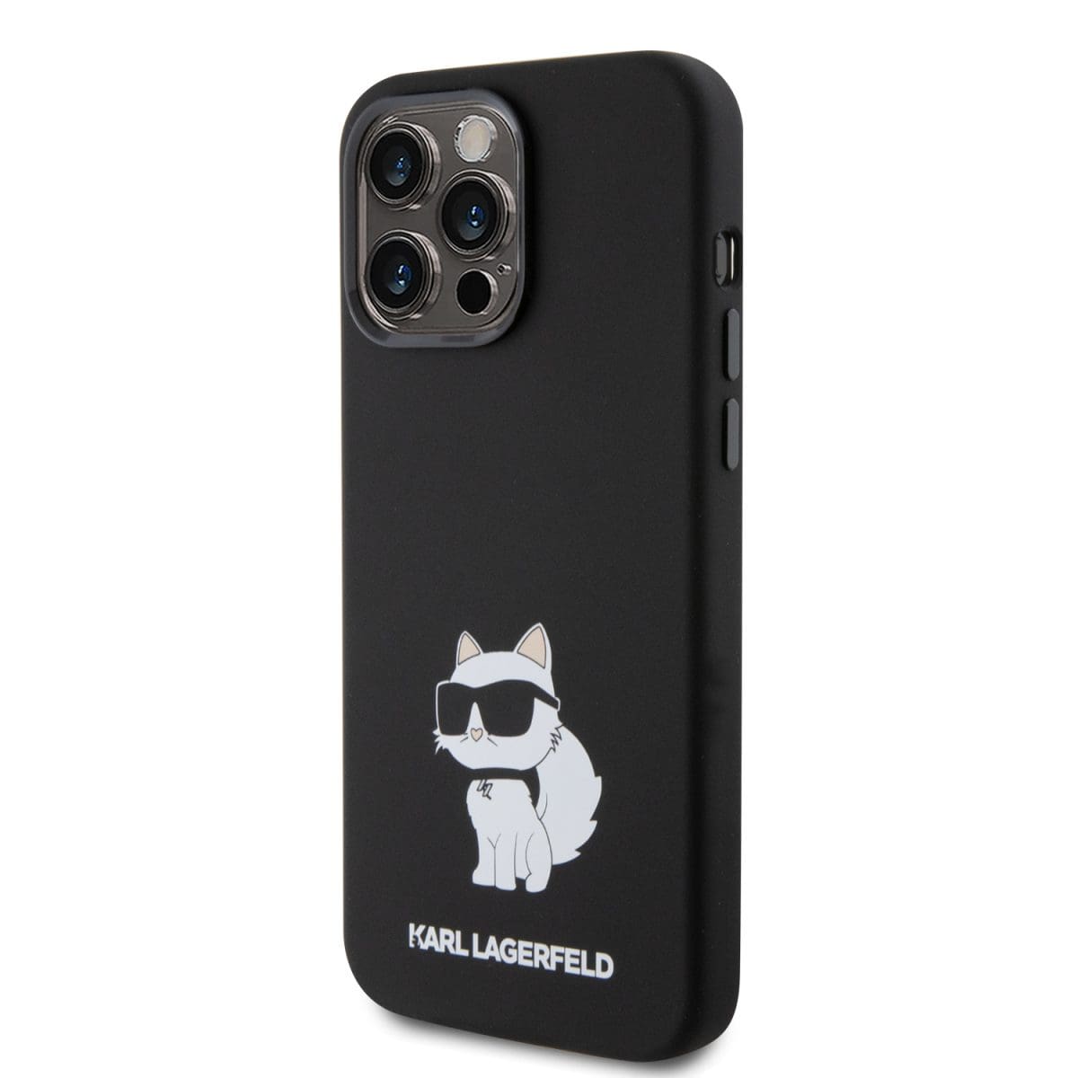 Karl Lagerfeld Liquid Silicone Choupette NFT Black Kryt iPhone 15 Pro Max