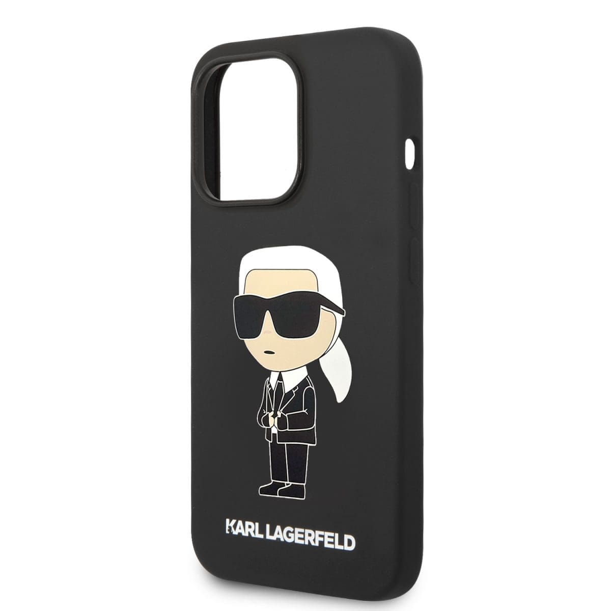 Karl Lagerfeld Liquid Silicone Ikonik NFT Black Kryt iPhone 15 Pro