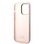 Karl Lagerfeld Liquid Silicone Ikonik NFT Pink Kryt iPhone 15 Pro Max