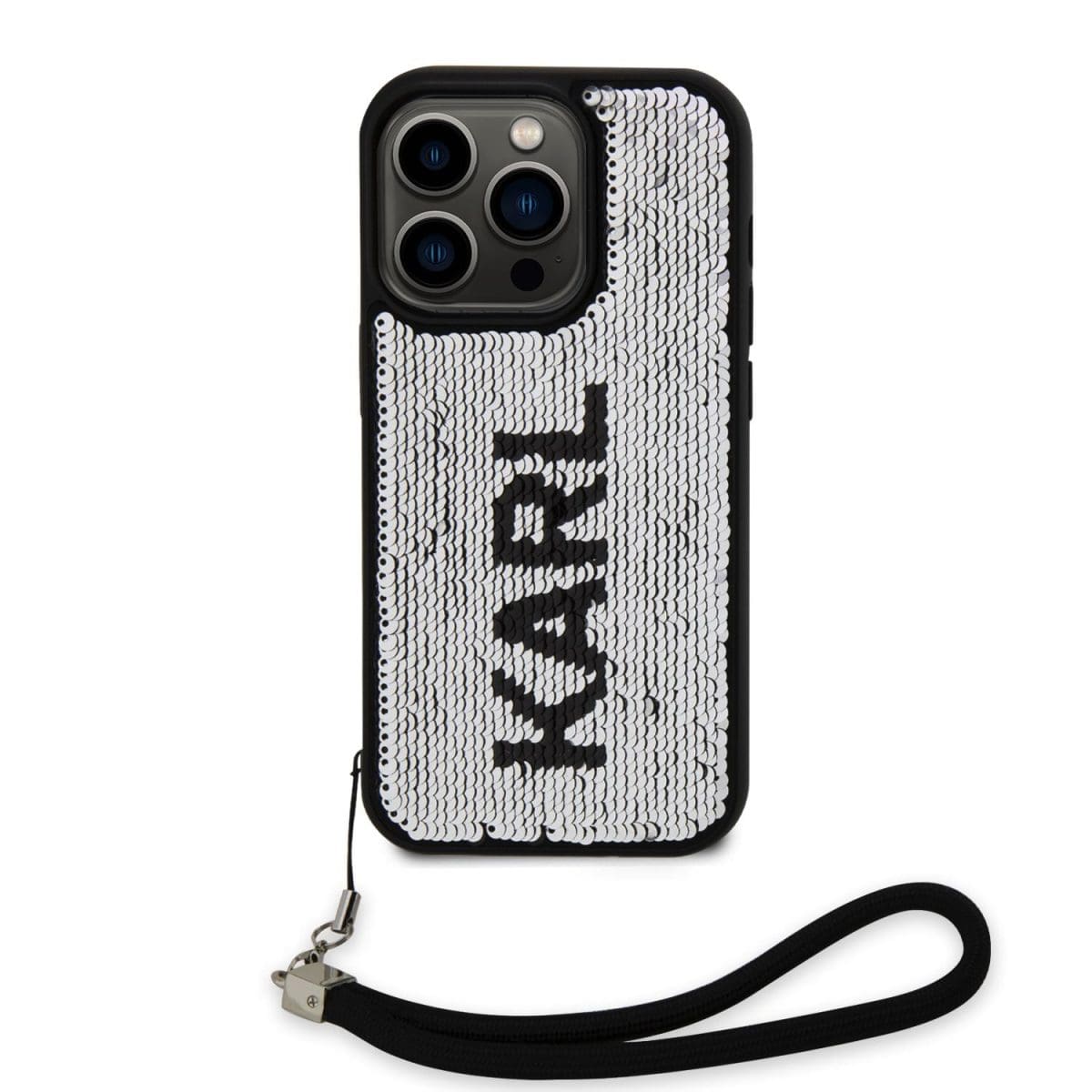 Karl Lagerfeld Sequins Reversible Black/Silver Kryt iPhone 15 Pro Max