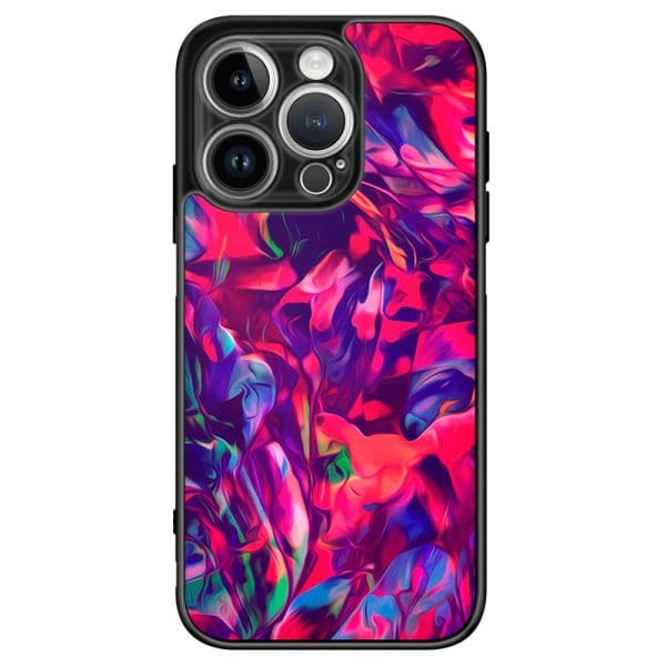 Black Glitter Pink Kryt iPhone 15 Pro