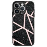 Black Glitter Pink Kryt iPhone 15 Pro