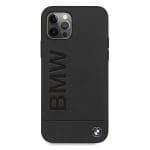 BMW BMHCP12MSLLBK Black Hardcase Signature Logo Imprint Kryt iPhone 12/12 Pro
