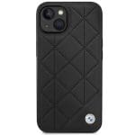 BMW BMHCP14S22RQDK Black Leather Quilted Kryt iPhone 14