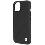 BMW BMHCP14S22RQDK Black Leather Quilted Kryt iPhone 14