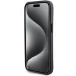 Ferrari FEHCP15SGSPSIK Black Hardcase Grip Stand Metal Logo Kryt iPhone 15