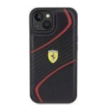 Ferrari FEHCP15SPTWK Black Hardcase Twist Metal Logo Kryt iPhone 15