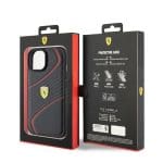 Ferrari FEHCP15SPTWK Black Hardcase Twist Metal Logo Kryt iPhone 15