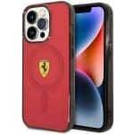 Ferrari FEHMP14LURKR Red Hardcase Translucent Magsafe Kryt iPhone 14 Pro