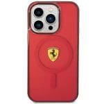 Ferrari FEHMP14LURKR Red Hardcase Translucent Magsafe Kryt iPhone 14 Pro