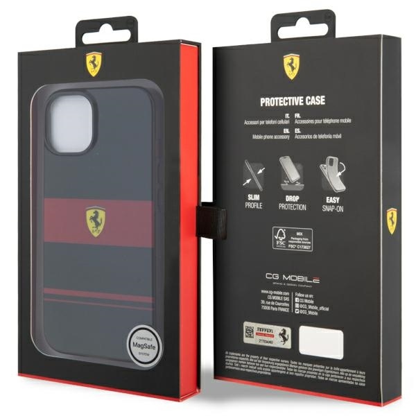 Ferrari FEHMP14SUCOK Black Hardcase IMD Combi Magsafe Kryt iPhone 14