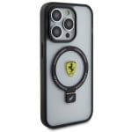 Ferrari FEHMP15XUSCAH Transparent Hardcase Ring Stand 2023 Collection Magsafe Kryt iPhone 15 Pro Max