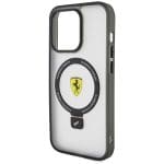 Ferrari FEHMP15XUSCAH Transparent Hardcase Ring Stand 2023 Collection Magsafe Kryt iPhone 15 Pro Max