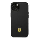 Ferrari FEHMSIP14MBK Black Hardcase Silicone Metal Logo Magsafe Kryt iPhone 15 Plus/14 Plus