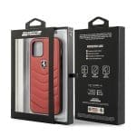 Ferrari FEHQUHCP12MRE Red Hardcase Off Track Quilted Kryt iPhone 12/12 Pro