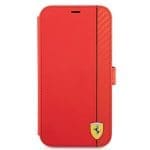 Ferrari FESAXFLBKP13LRE Red Book On Track Carbon Stripe Kryt iPhone 13 Pro