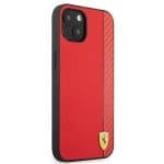Ferrari FESAXHCP13MRE Red Hardcase On Track Carbon Stripe Kryt iPhone 13