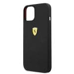 Ferrari FESSIHCP13SBK Black Hardcase Silicone Kryt iPhone 13 Mini