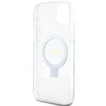 Guess GUHMP15MHRSGSD Transparent Hardcase Ring Stand Script Glitter MagSafe Kryt iPhone 15 Plus