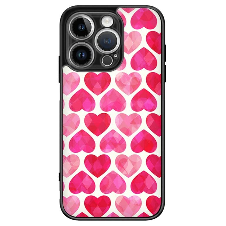 Hearts Pink Kryt iPhone 14 Pro Max