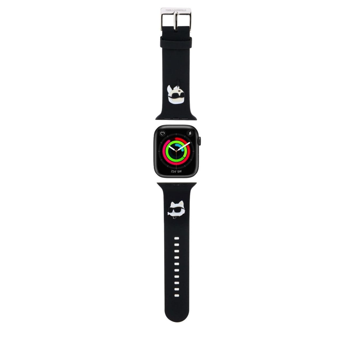 Karl Lagerfeld Karl and Choupette Head NFT Remienok Apple Watch 42/44/45/49 Black