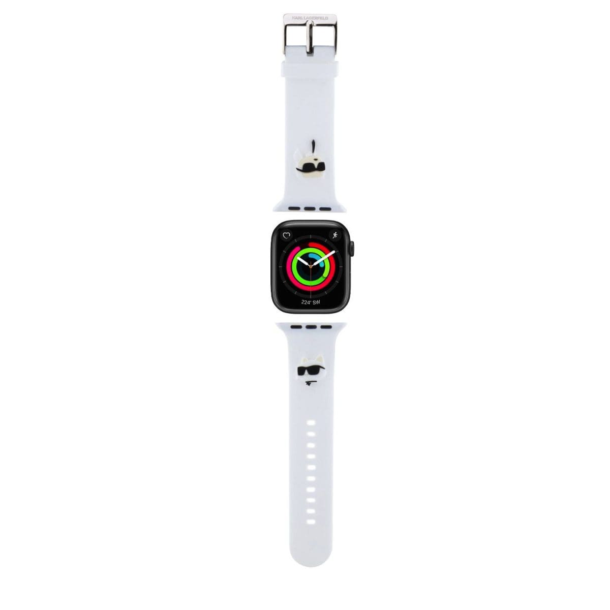 Karl Lagerfeld Karl and Choupette Head NFT Remienok Apple Watch 42/44/45/49 White