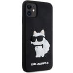 Karl Lagerfeld KLHCN613DRKHNK Black Hardcase Rubber Choupette 3D Kryt iPhone 11