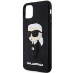 Karl Lagerfeld KLHCN613DRKINK Black Hardcase Rubber Ikonik 3D Kryt iPhone 11