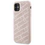 Karl Lagerfeld KLHCN61PQKPMP Pink Hardcase Quilted K Pattern Kryt iPhone 11