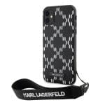 Karl Lagerfeld KLHCN61SAKLMBSK Black Hardcase Monogram Losange Saffiano Kryt iPhone 11