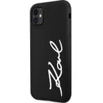 Karl Lagerfeld KLHCN61SKSVGK Black Hardcase Silicone Signature Kryt iPhone 11