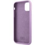 Karl Lagerfeld KLHCN61SKSVGU Purple Hardcase Silicone Signature Kryt iPhone 11
