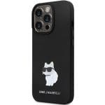 Karl Lagerfeld KLHCP14XSMHCNPK Black Hardcase Silicone C Metal Pin Kryt iPhone 14 Pro Max