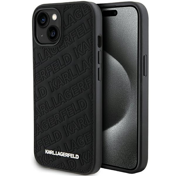 Karl Lagerfeld KLHCP15MPQKPMK Black Hardcase Quilted K Pattern Kryt iPhone 15 Plus