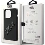 Karl Lagerfeld KLHCP15XSKSBMCK Black Hardcase Silicone Karl Script Kryt iPhone 15 Pro Max