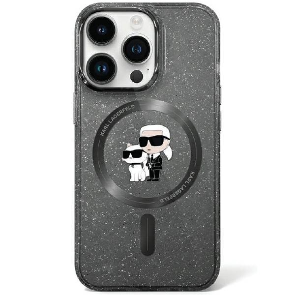Karl Lagerfeld KLHMN61HGKCNOK Black Hardcase Karl&Choupette Glitter Magsafe Kryt iPhone 11