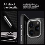 Spigen Enzo Aramid Mag MagSafe Matte Black Kryt iPhone 15 Pro Max